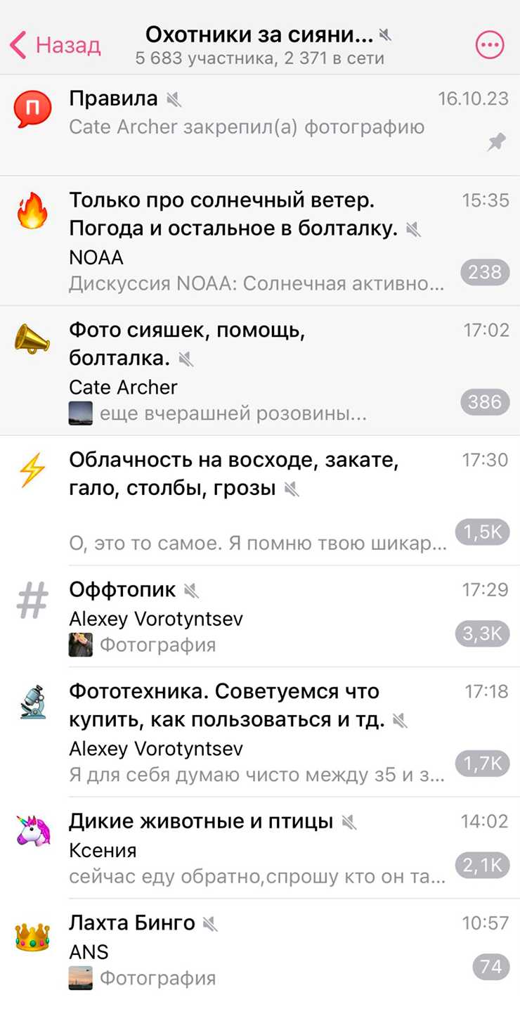 Как сгруппировать чаты в telegram