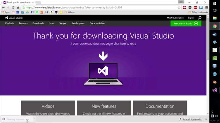 Где на официальном сайте Microsoft находится Visual Studio 2015