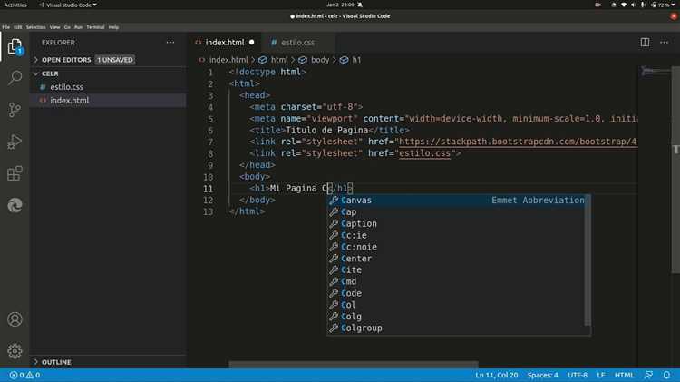 Как создать css файл в visual studio code