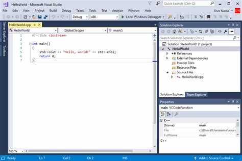 Установка и настройка среды Visual Studio 2019 для разработки на C