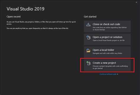 Как создать проект win32 в visual studio 2019