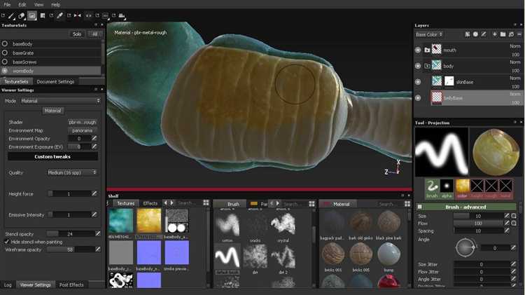 Импорт и настройка исходных ресурсов в Substance Painter