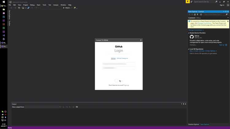 Добавление и коммит файлов в Visual Studio с последующей отправкой на GitHub