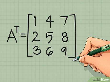 Как транспонировать матрицу в wolfram mathematica
