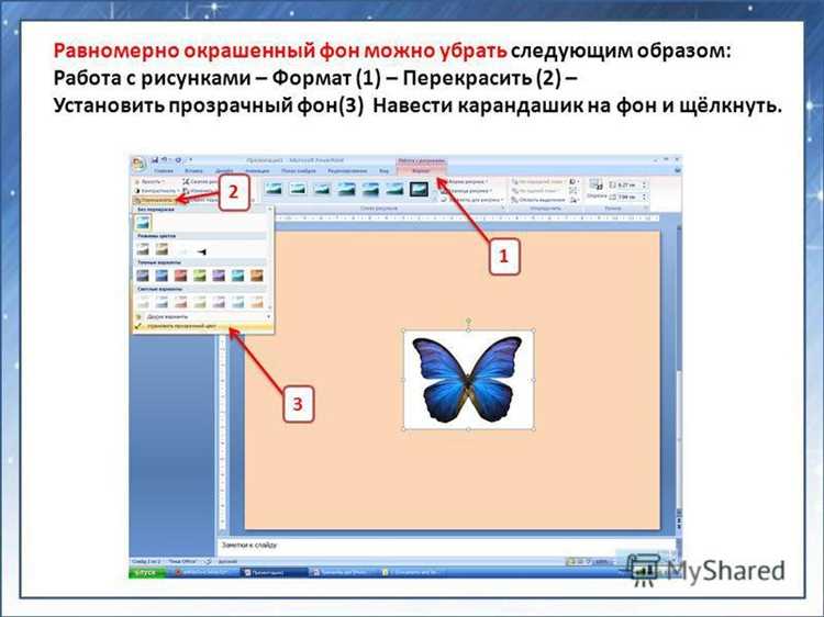 Как выделить фон для удаления в PowerPoint