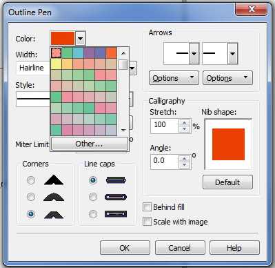 Как убрать контур в coreldraw