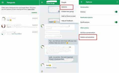Как избавиться от остатков Hangouts после удаления приложения