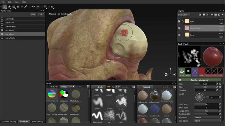 Удаление текстур из библиотеки ресурсов Substance Painter