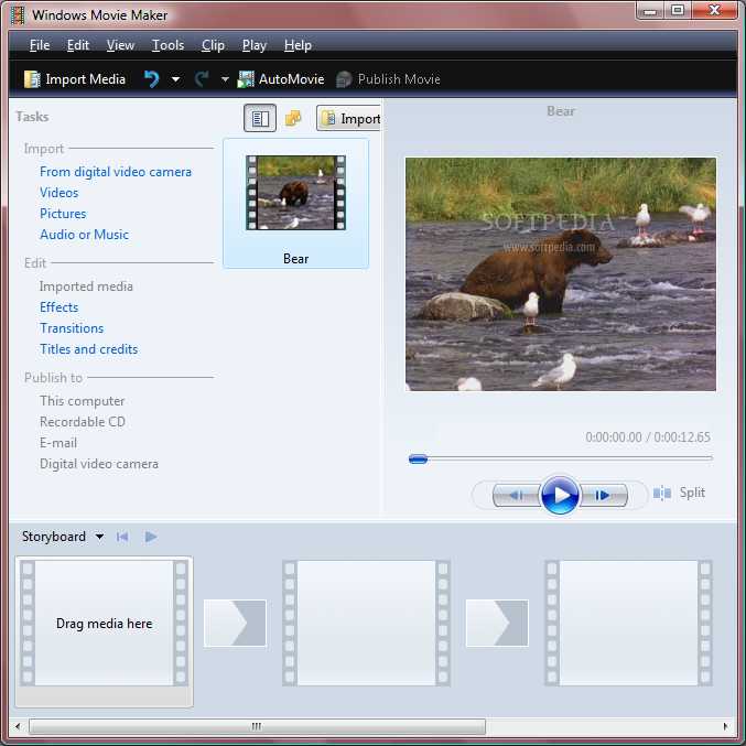 Запуск и первичные настройки Movie Maker после установки