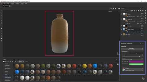 Как установить материалы в substance painter