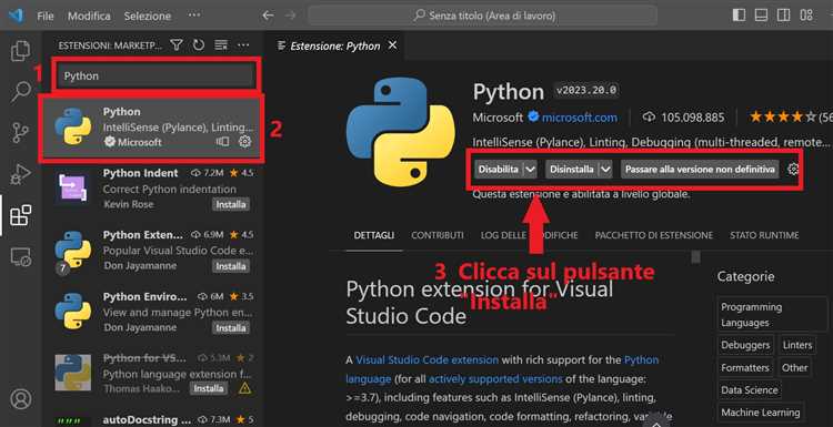 Проверка установки Python в Visual Studio Code с помощью терминала