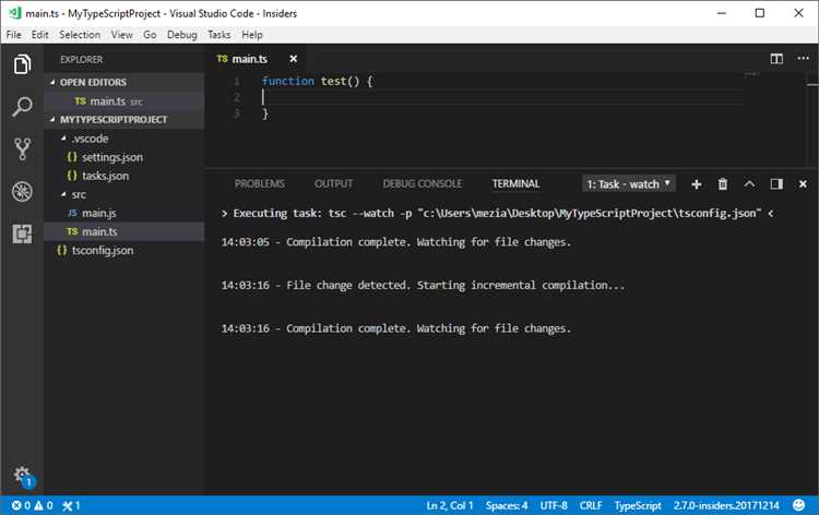 Установка TypeScript через npm