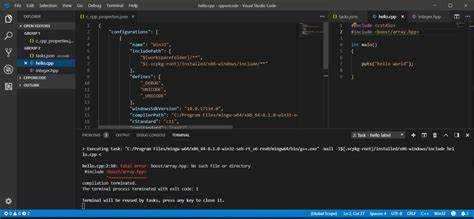 Настройка файла settings.json для работы с vcpkg