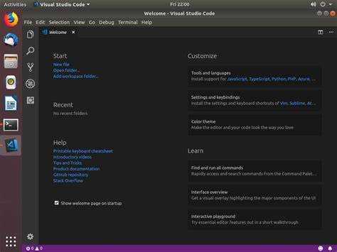 Настройка Visual Studio Code после установки на Ubuntu