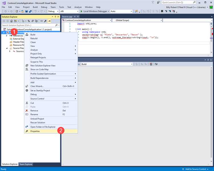 Как обновить версию языка C в Visual Studio