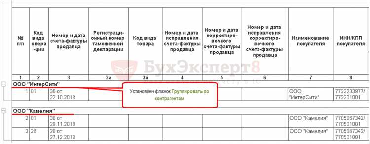 Экспорт дополнительного листа книги покупок в формате для сдачи отчетности
