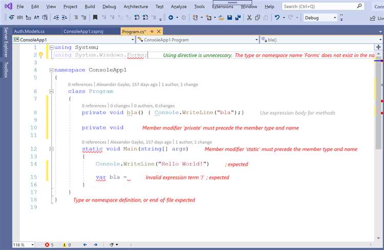 Применение статического анализа кода в Visual Studio