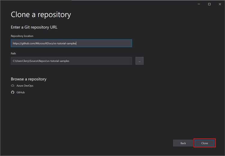 Отключение репозитория с помощью командной строки внутри Visual Studio