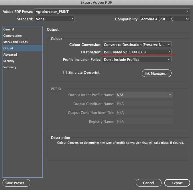 Настройка размеров и положения страниц PDF в документе InDesign