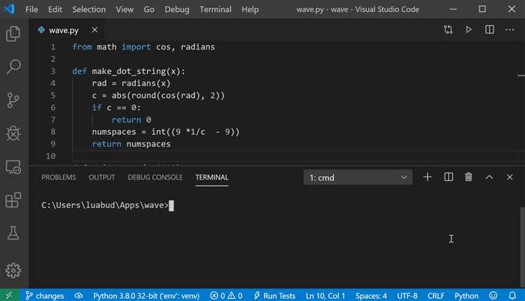 Настройка интерпретатора Python для проекта