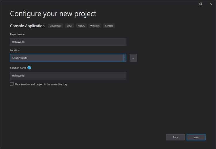 Настройка среды Visual Studio для работы с разными языками программирования
