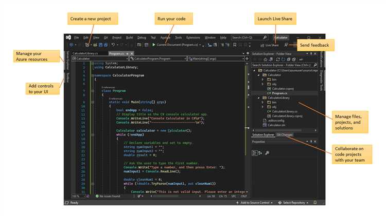 Выбор языка программирования для разработки Visual Studio