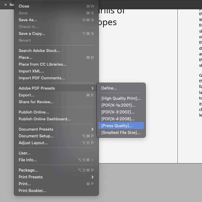 Как изменить режим отображения графики в InDesign