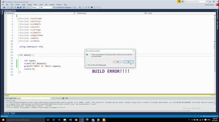 Почему не работает scanf в visual studio