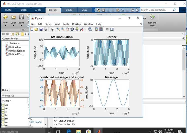 Применение Matlab для численного моделирования инженерных задач