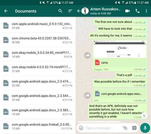 Путь к резервным копиям чатов WhatsApp на устройстве