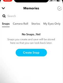 Как найти раздел воспоминаний в приложении Snapchat