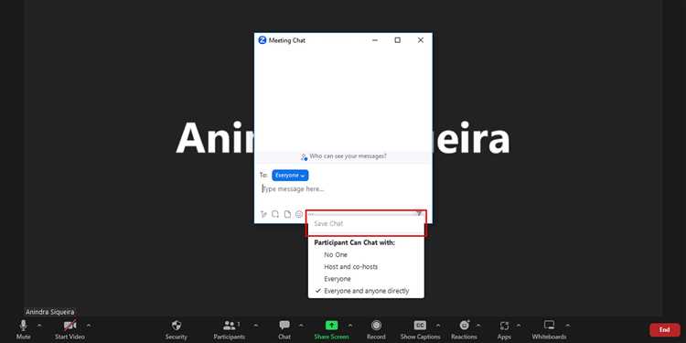 Как изменить расположение папки для сохранения чатов Zoom