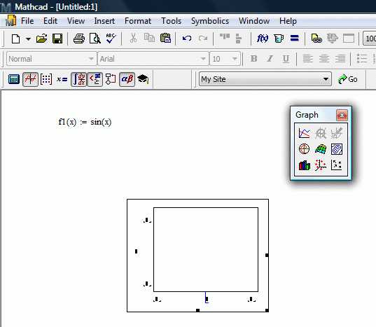 Настройка координатной системы для графиков в Mathcad