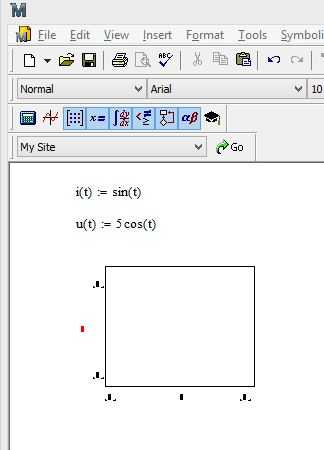 Как добавить функцию на график mathcad