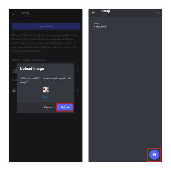 Как добавить эмодзи через Discord на мобильном устройстве