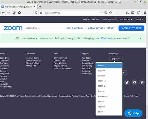Где в Zoom найти настройки языка