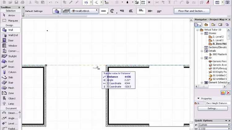 Как измерить угол в archicad
