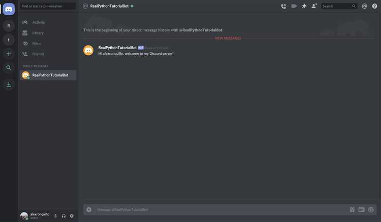 Подключение библиотеки discord.js и инициализация клиента