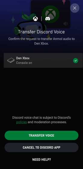 Создание и привязка учетной записи Discord к профилю Xbox