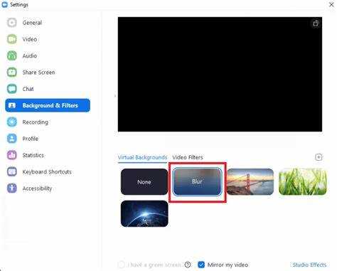 Как настроить размытие фона в zoom