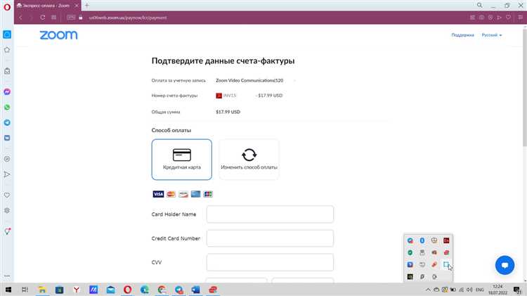 Какие документы необходимы для оплаты Zoom без НДС