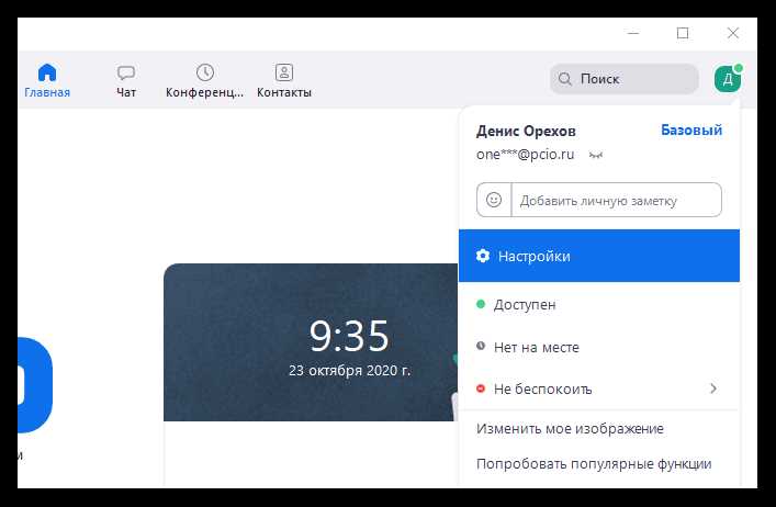 Как включить/выключить звук через панель управления Zoom