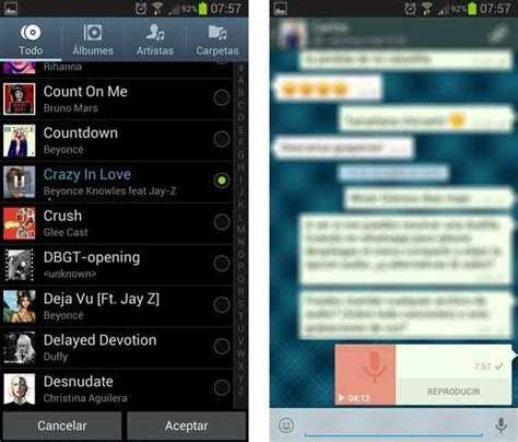Отправка песни в WhatsApp с помощью облачных сервисов на iPhone