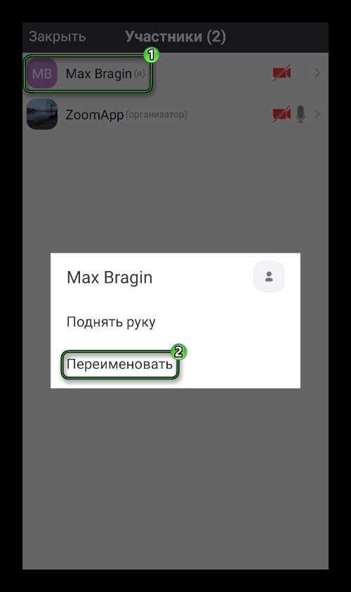 Как изменить имя в Zoom при использовании мобильного устройства