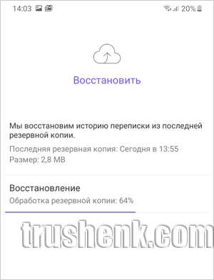 Решение частых проблем при переносе данных Viber