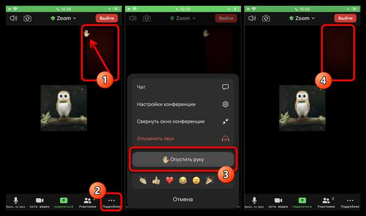 Как поднять руку в zoom