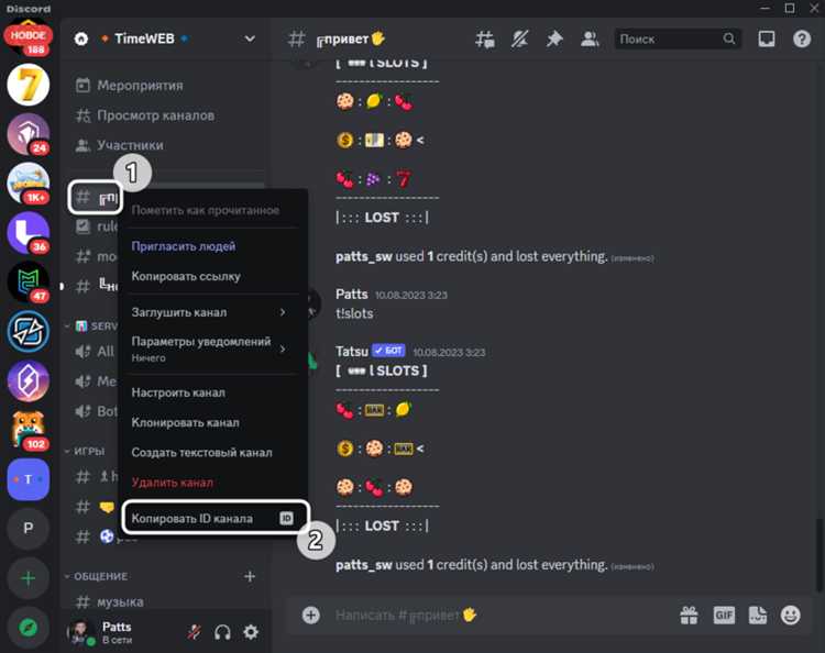 Включение режима разработчика в Discord
