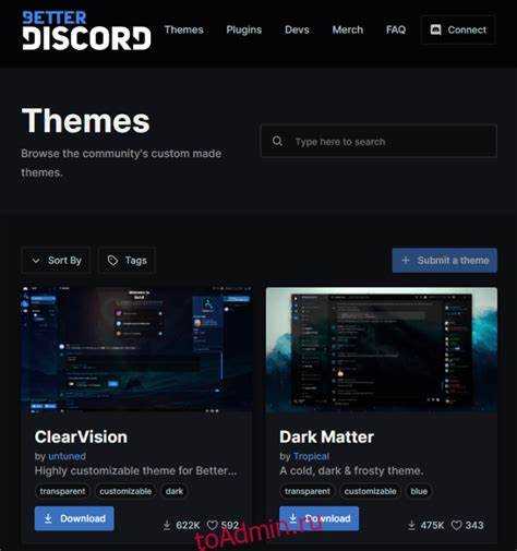 Как найти и загрузить кастомные темы для Discord