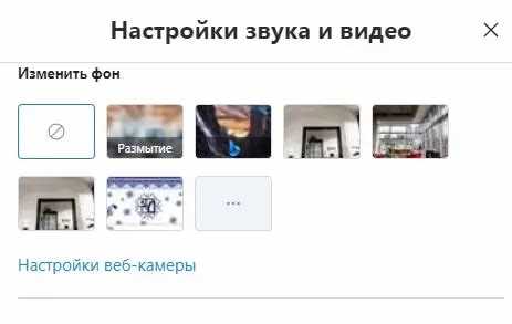 Выбор стандартного виртуального фона из библиотеки Zoom