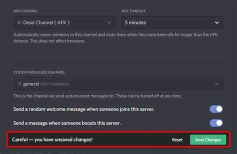Как сделать афк канал в discord